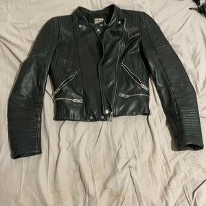 Zara 100% leather jacket